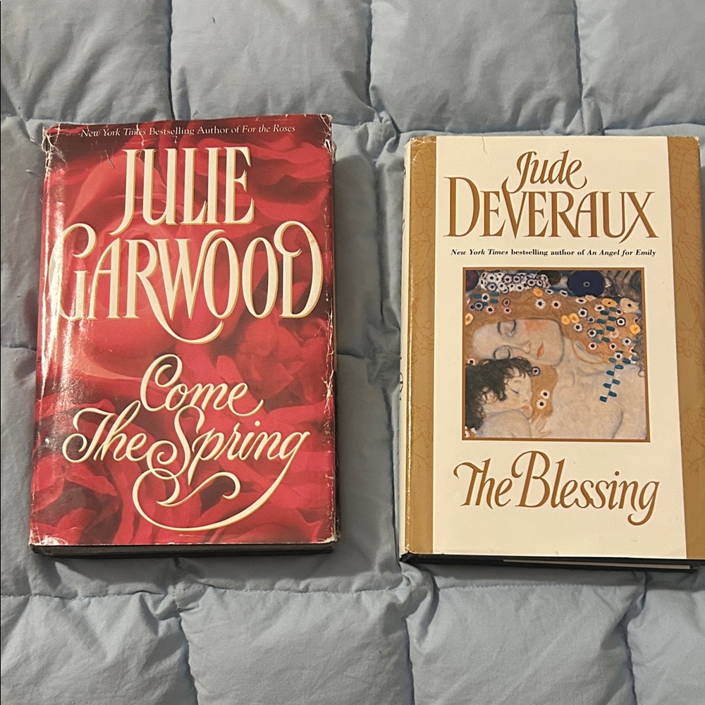 Lot of two LARGE PRINT hardcover novels: 'Come the Spring' ‘The Blessing’
